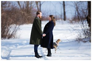 Winter Toronto Island Engagement